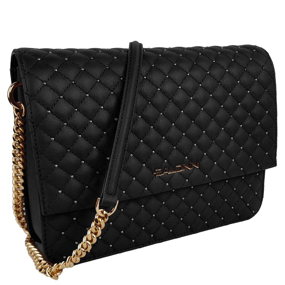 Baldinini Trend Black Calfskin Women Crossbody Bag -  Luxury Cross Body Bag for Women -  Baldinini Trend.
