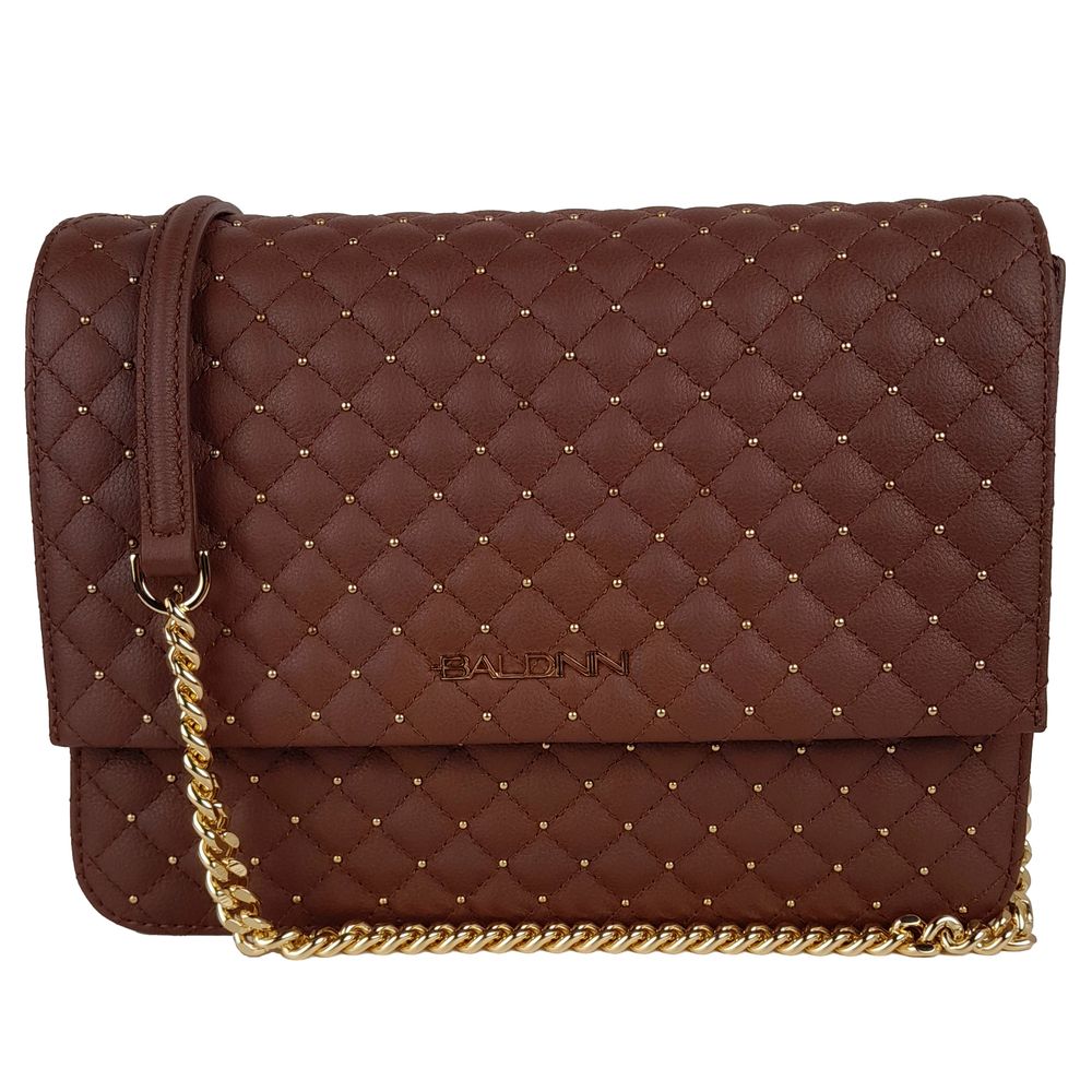 Baldinini Trend Brown Calfskin Women Crossbody Bag -  Luxury Cross Body Bag for Women -  Baldinini Trend.