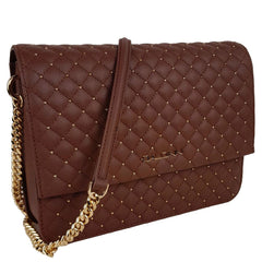 Baldinini Trend Brown Calfskin Women Crossbody Bag -  Luxury Cross Body Bag for Women -  Baldinini Trend.