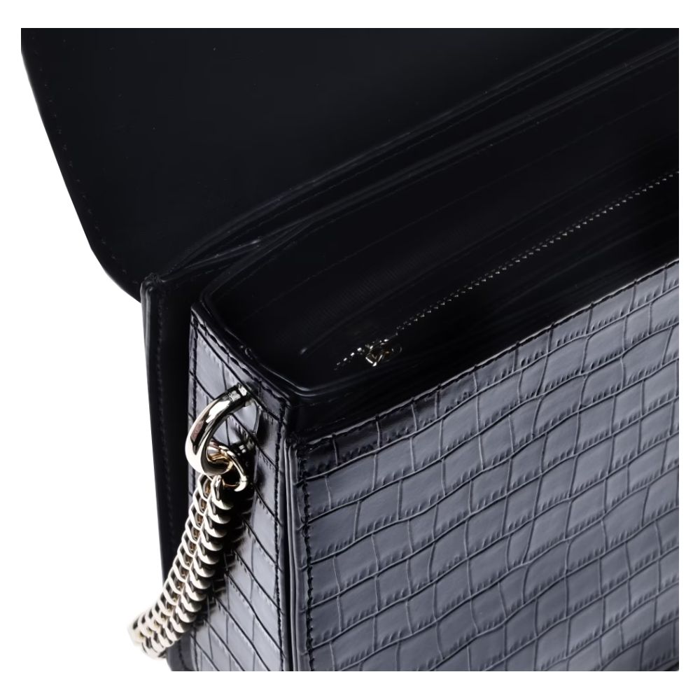 Baldinini Trend Black Calfskin Women Crossbody Bag -   -  Baldinini Trend.