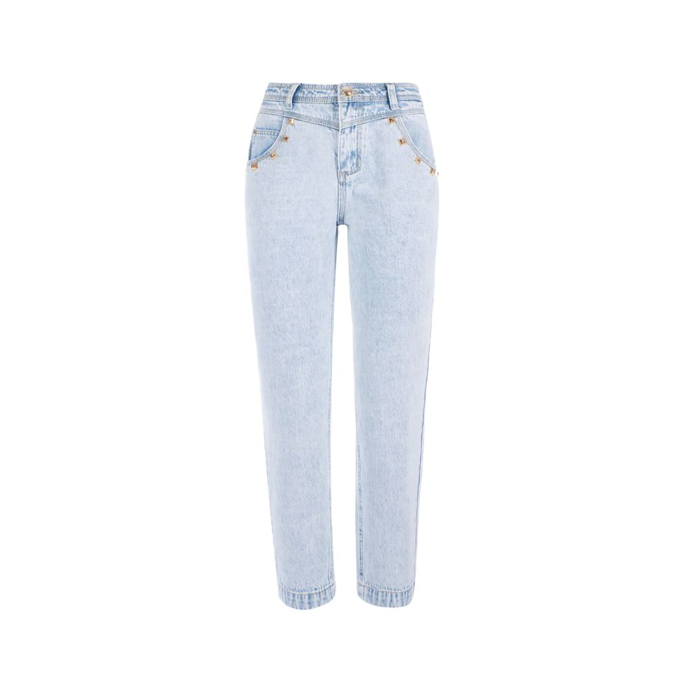 Yes Zee Blue Cotton Women High-Waisted Jean -   -  Yes Zee.