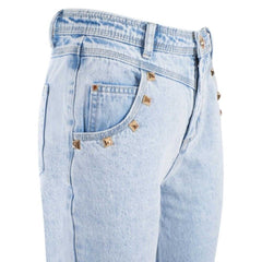 Yes Zee Blue Cotton Women High-Waisted Jean -   -  Yes Zee.