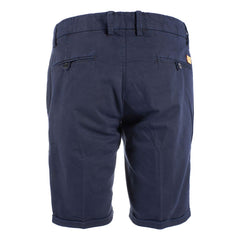 Yes Zee Chic Blue Cotton Blend Bermuda Shorts -   -  Yes Zee.