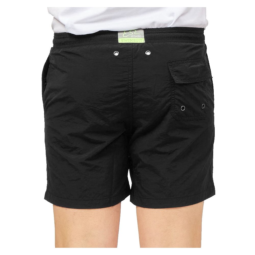Yes Zee Black Polyester Men's Swim Short -   -  Yes Zee.