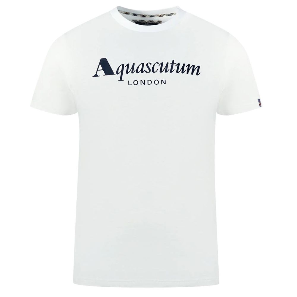 Aquascutum White Cotton Men T-Shirt -   -  Aquascutum.