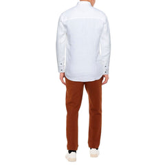Alpha Studio Elegant White Linen Shirt for Men -   -  Alpha Studio.