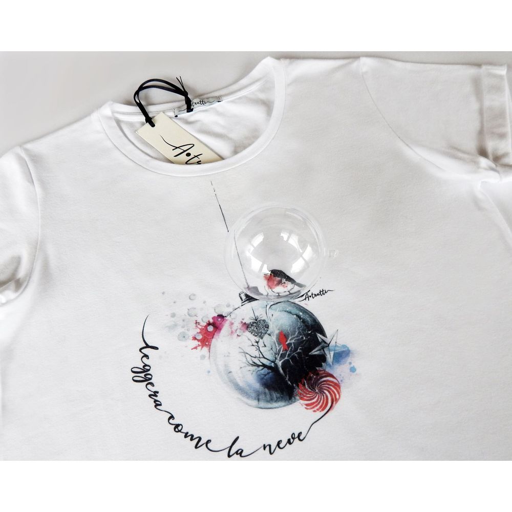 A.Tratti Chic White Stretch Viscose Tee -   -  A.Tratti.