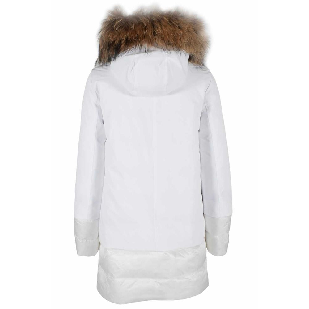 Yes Zee Chic Quilted Nylon Down Jacket with Fur Hood -   -  Yes Zee.