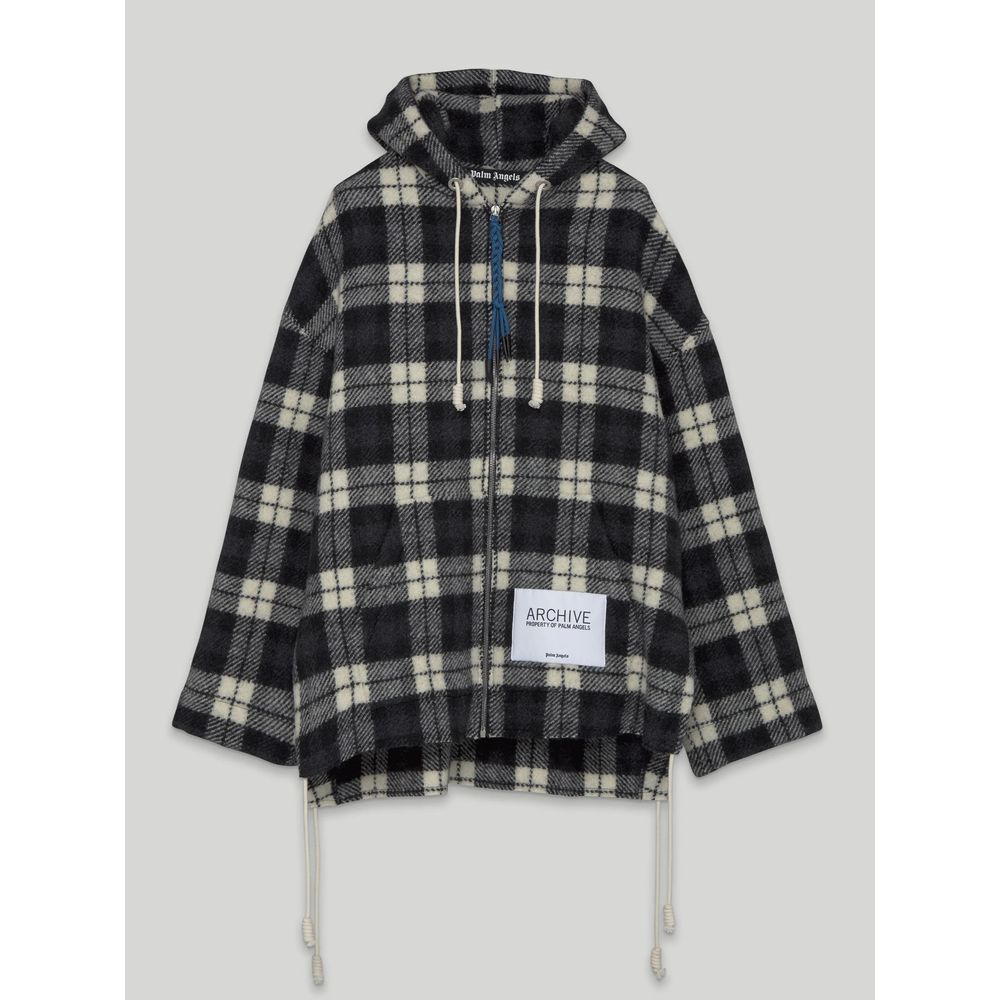 Palm Angels Black Cashmere Men Sweater Jacket -   -  Palm Angels.