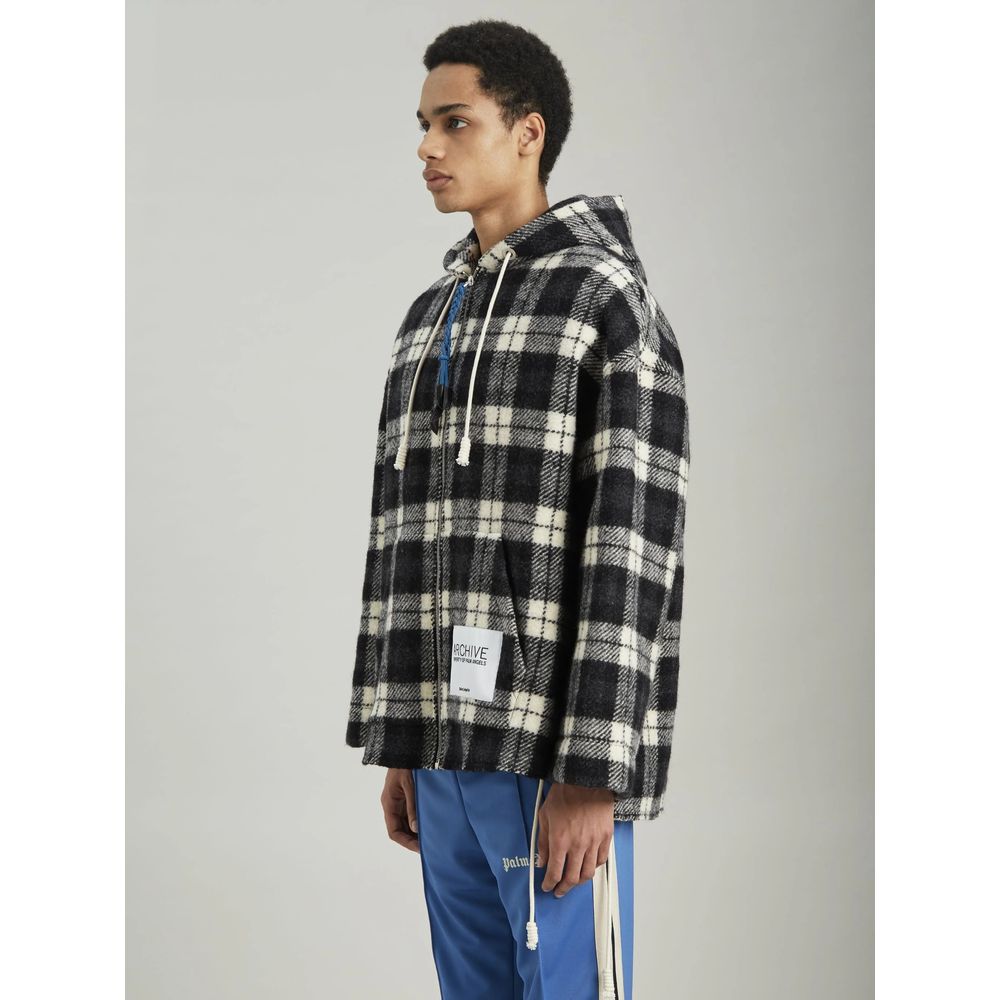 Palm Angels Black Cashmere Men Sweater Jacket -   -  Palm Angels.