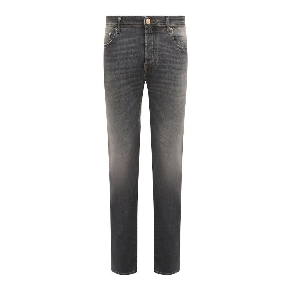 Jacob Cohen Sleek Gray Stretch Cotton Regular Fit Jeans -   -  Jacob Cohen.
