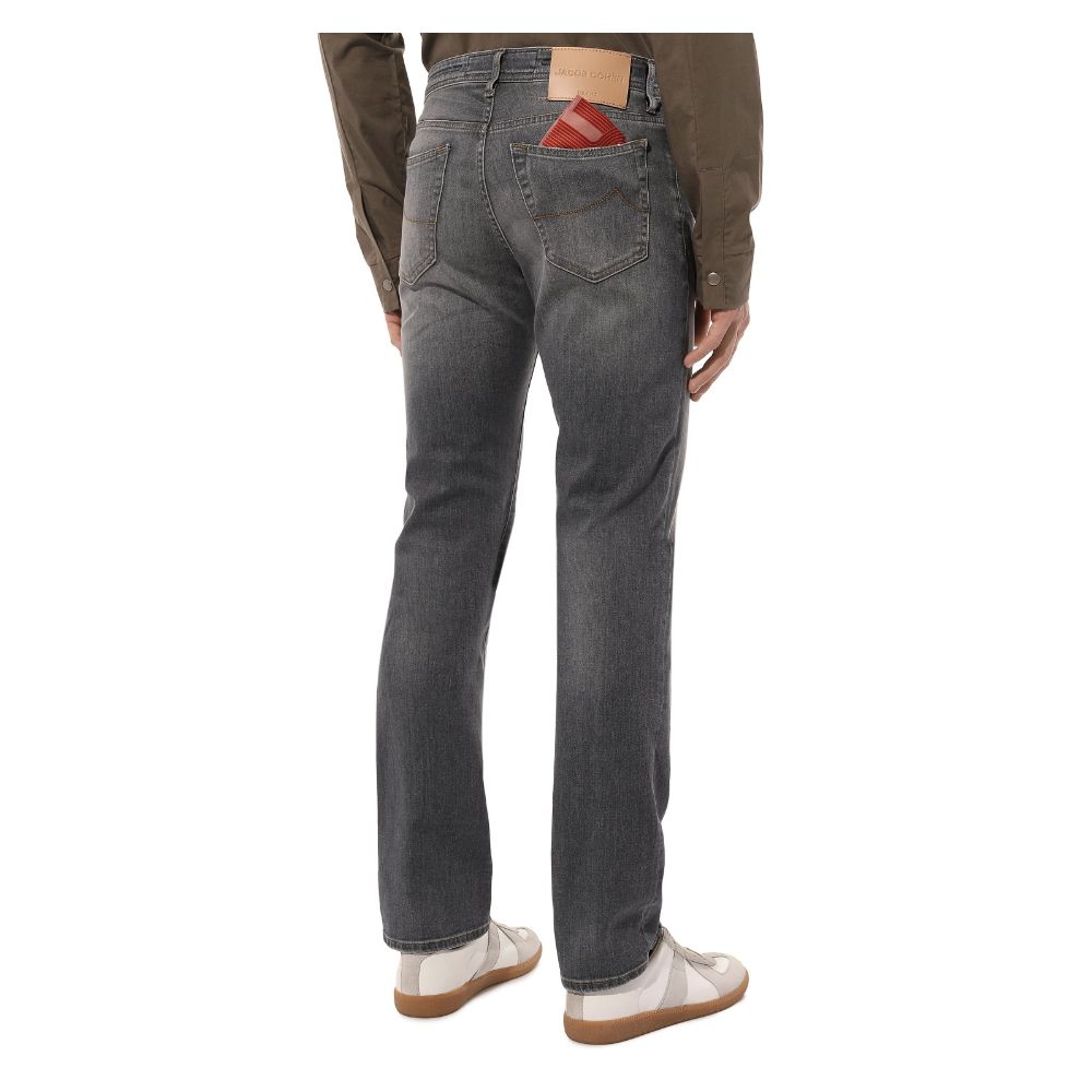 Jacob Cohen Sleek Gray Stretch Cotton Regular Fit Jeans -   -  Jacob Cohen.