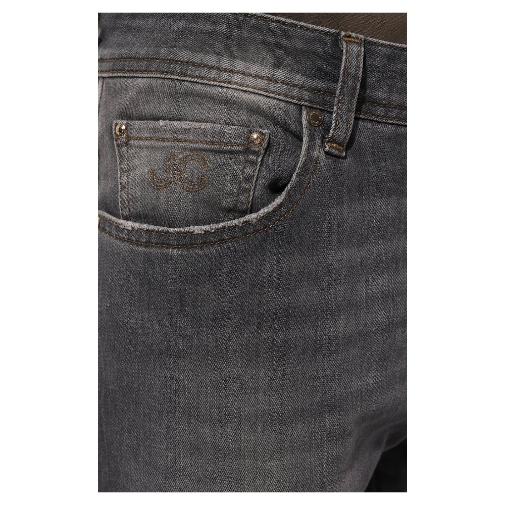 Jacob Cohen Sleek Gray Stretch Cotton Regular Fit Jeans -   -  Jacob Cohen.