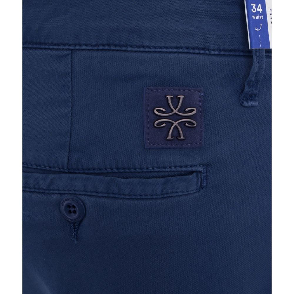 Jacob Cohen Elegant Slim Fit Chino Trousers in Blue -   -  Jacob Cohen.