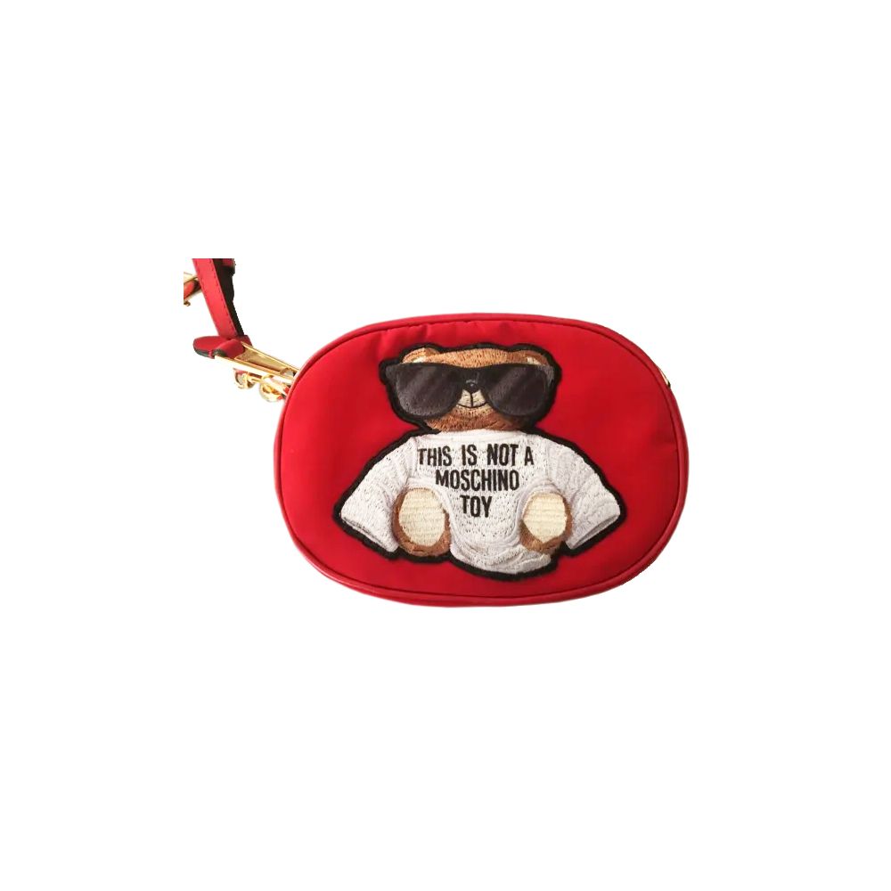 Moschino Couture Chic Embroidered Nylon Belt Bag in Pink -  Luxury Belt Bag for Women -  Moschino Couture.