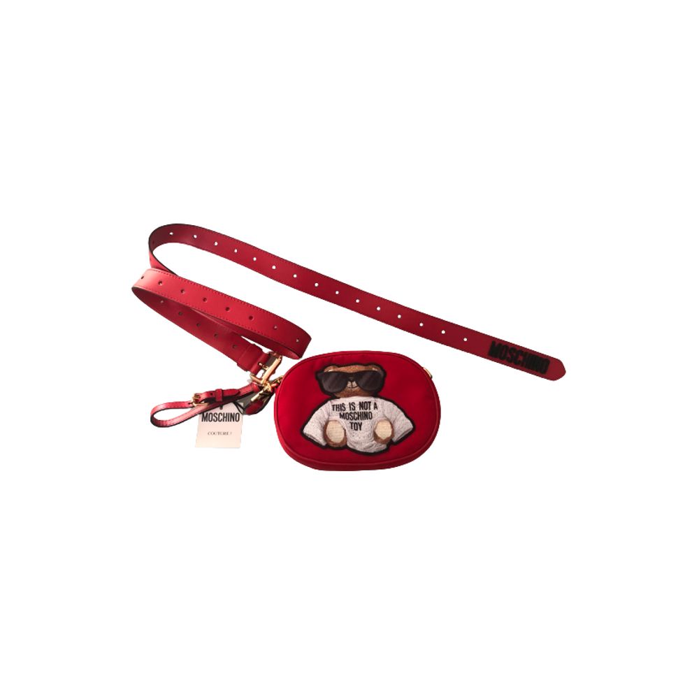 Moschino Couture Chic Embroidered Nylon Belt Bag in Pink -  Luxury Belt Bag for Women -  Moschino Couture.