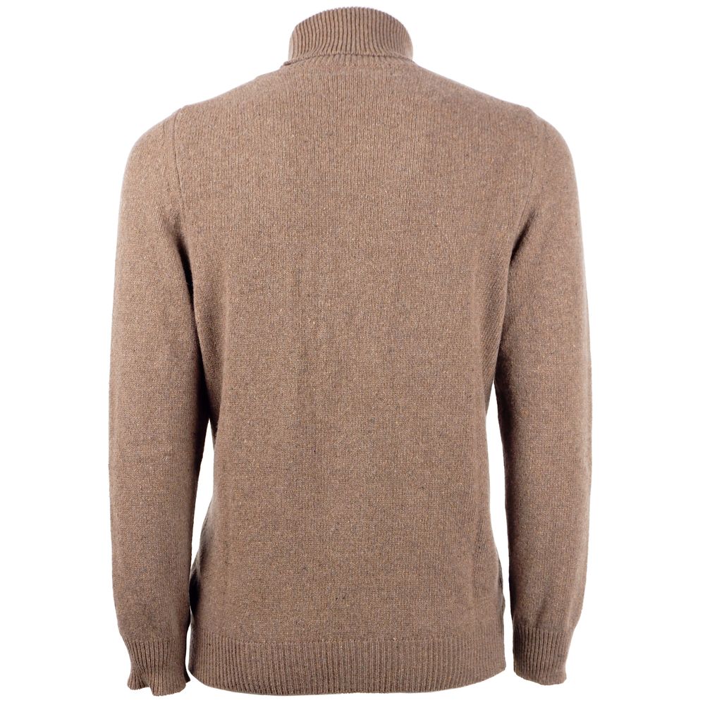 Emilio Romanelli Brown Cashmere Men Sweater -   -  Emilio Romanelli.