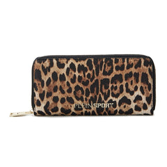 Plein Sport Sleek Designer Zipper Wallet with Gold Accents -   -  Plein Sport.