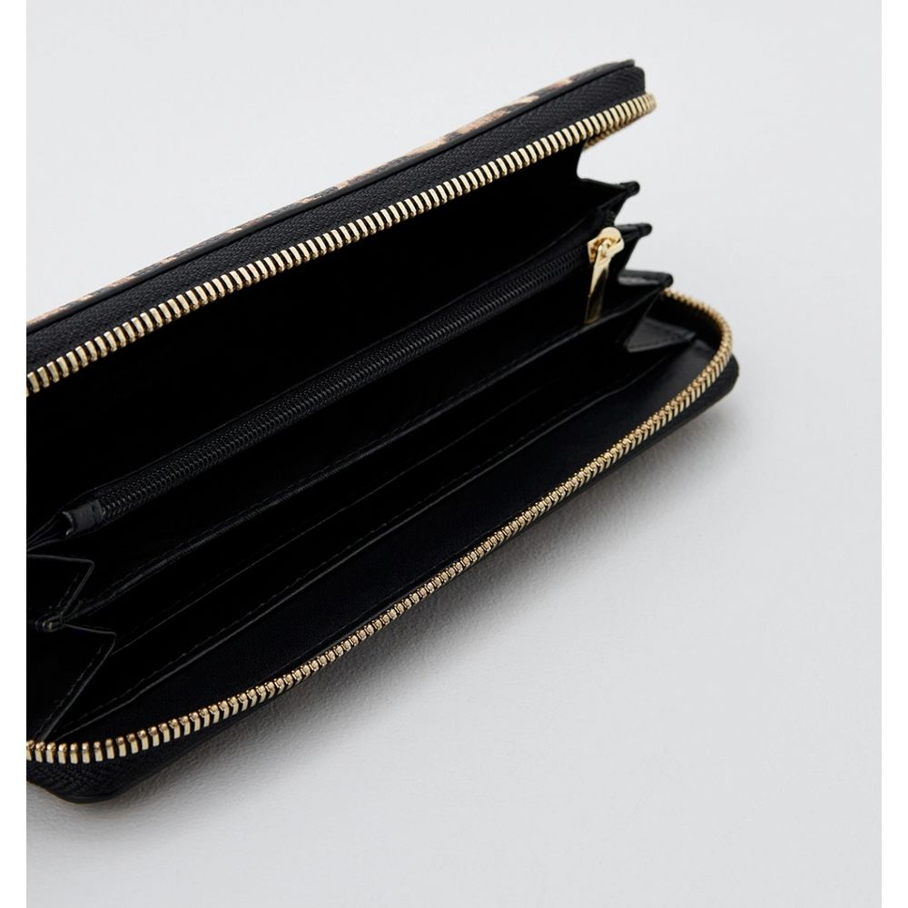Plein Sport Sleek Designer Zipper Wallet with Gold Accents -   -  Plein Sport.