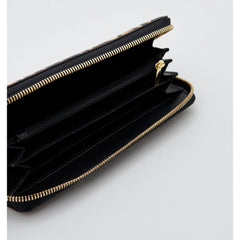 Plein Sport Sleek Designer Zipper Wallet with Gold Accents -   -  Plein Sport.