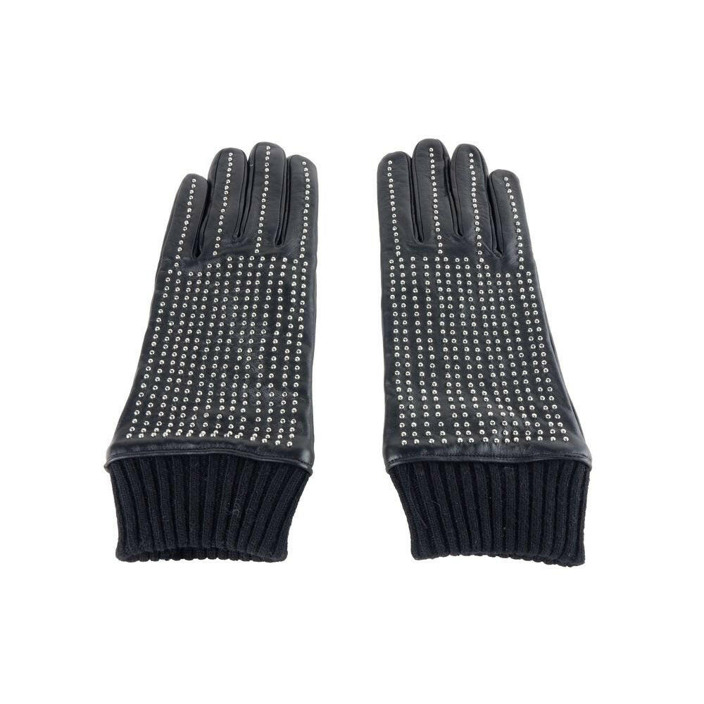 Cavalli Class Black Lambskin Men Glove -   -  Cavalli Class.