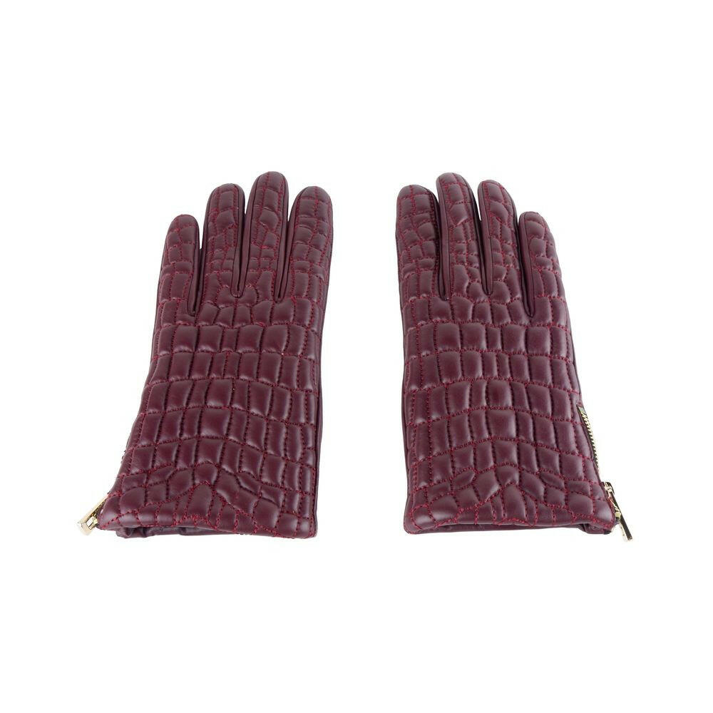 Cavalli Class Red Lambskin Women Glove -   -  Cavalli Class.