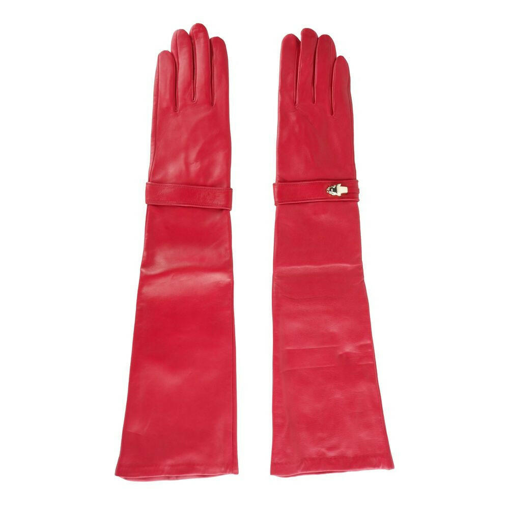Cavalli Class Red Lambskin Women Glove -   -  Cavalli Class.