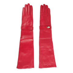 Cavalli Class Red Lambskin Women Glove -   -  Cavalli Class.