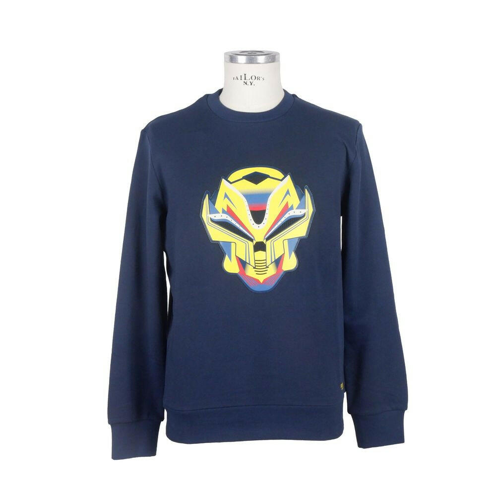 Bikkembergs Blue Cotton Men Sweater -   -  Bikkembergs.
