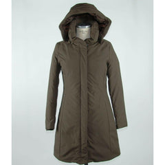 Emilio Romanelli Elegant Brown Polygon Jacket with Hood -   -  Emilio Romanelli.