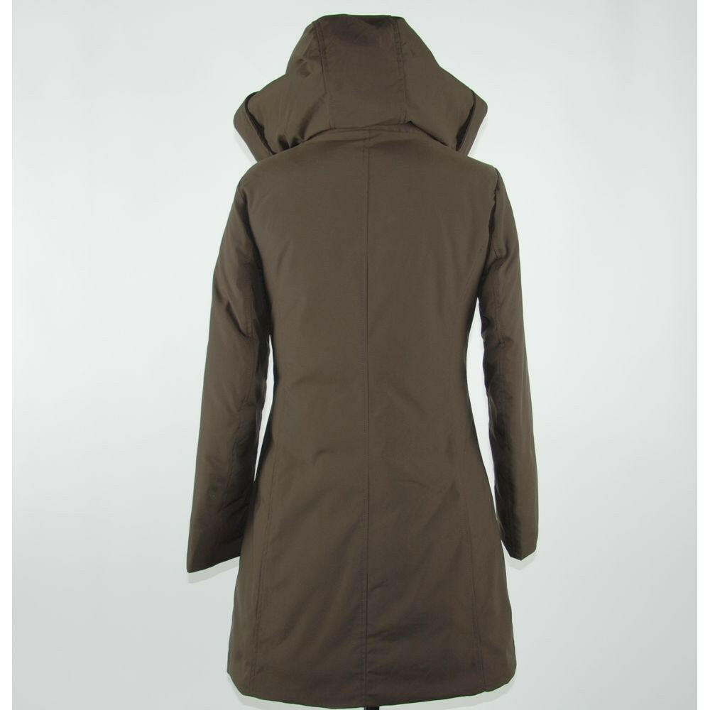 Emilio Romanelli Elegant Brown Polygon Jacket with Hood -   -  Emilio Romanelli.