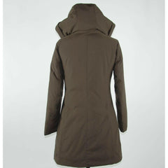 Emilio Romanelli Elegant Brown Polygon Jacket with Hood -   -  Emilio Romanelli.