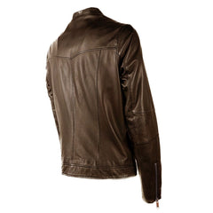 Emilio Romanelli Brown Leather Jacket -   -  Emilio Romanelli.