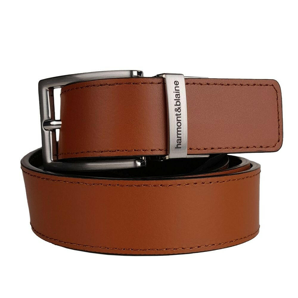 Harmont & Blaine Brown Calfskin Men Belt -   -  Harmont & Blaine.