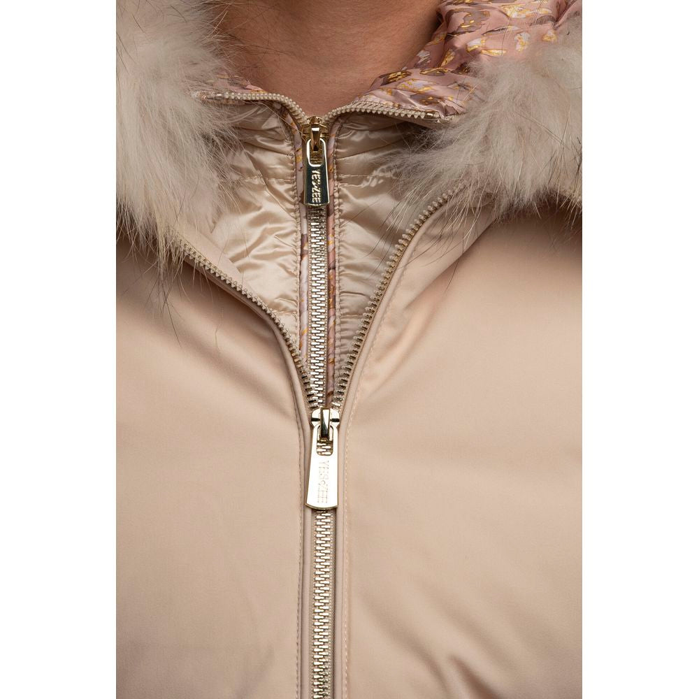 Yes Zee Beige Polyamide Women's Jacket -   -  Yes Zee.