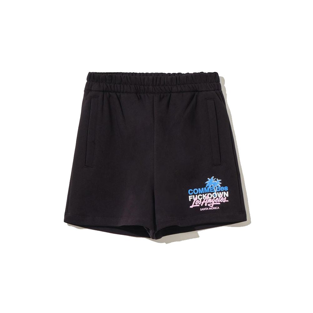 Comme Des Fuckdown Chic Black Cotton Shorts with Side Pockets -   -  Comme Des Fuckdown.