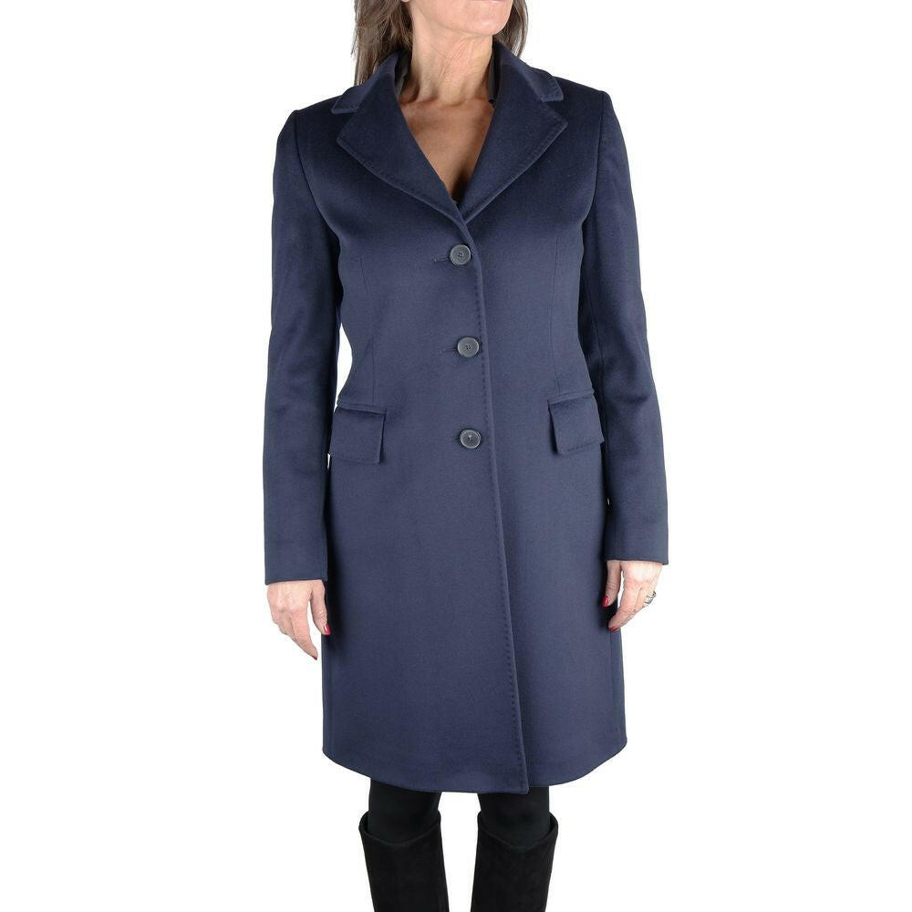 Made in Italy Blue Wool Women Coat -   -  Made in Italy.