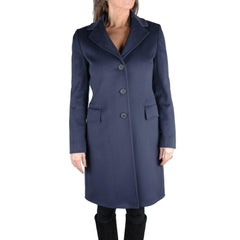 Made in Italy Blue Wool Women Coat -   -  Made in Italy.