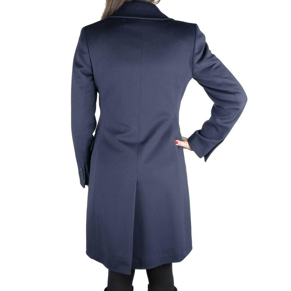 Made in Italy Blue Wool Women Coat -   -  Made in Italy.