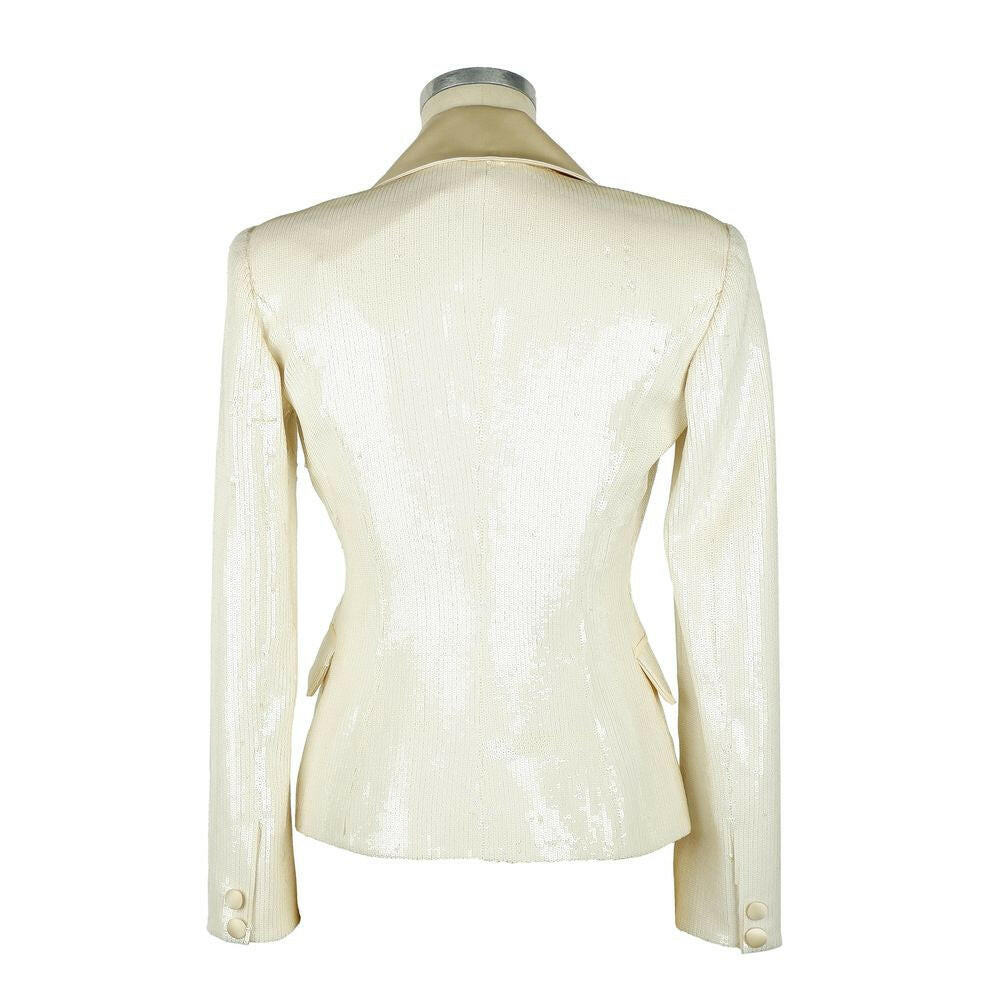 Elisabetta Franchi White Polyester Women Blazer -   -  Elisabetta Franchi.