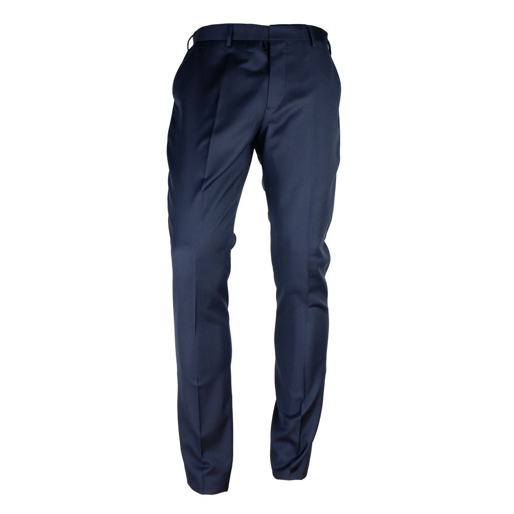 Made in Italy Blue Wool Men's Trousers -   -  Made in Italy.