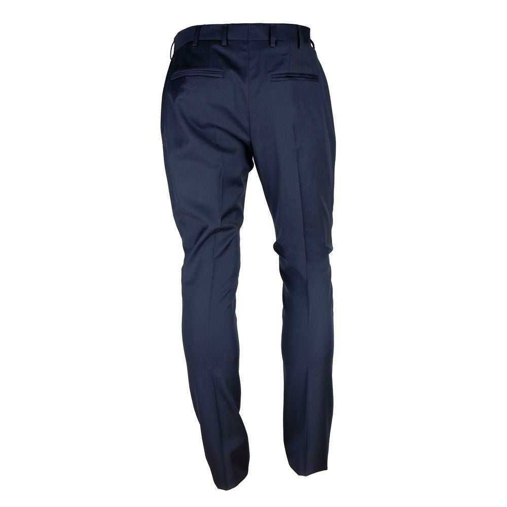 Made in Italy Blue Wool Men's Trousers -   -  Made in Italy.