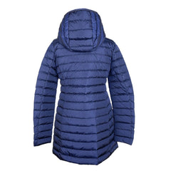 Add Elegant Blue Down Puffer Jacket with Hood -   -  Add.