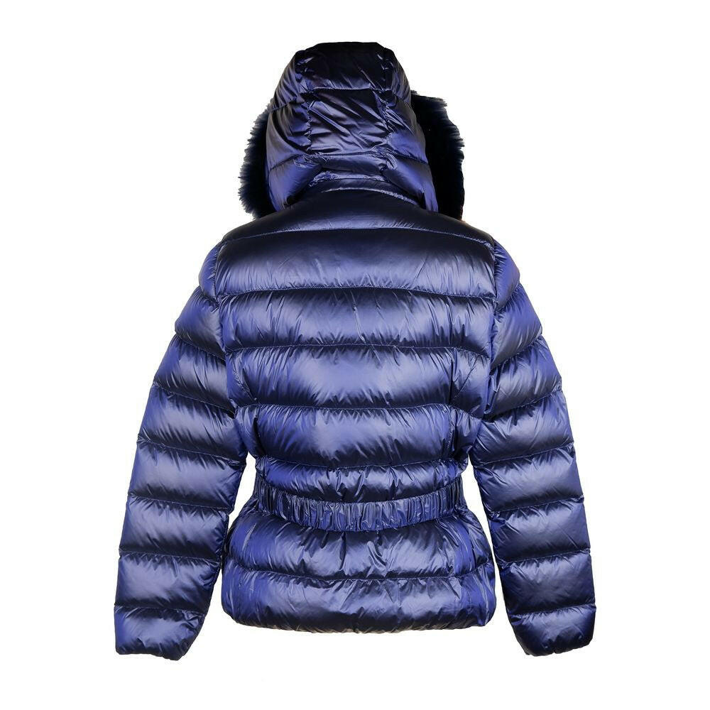 Chic Blue Yes Zee Jacket with Murmasky Fur -   -  Yes Zee.