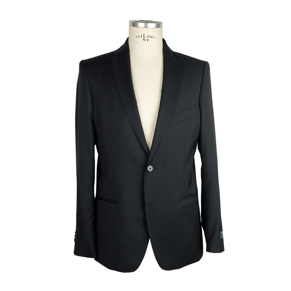 Made in Italy Black Wool Men Suit -   -  Made in Italy.
