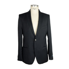 Made in Italy Black Wool Men Suit -   -  Made in Italy.