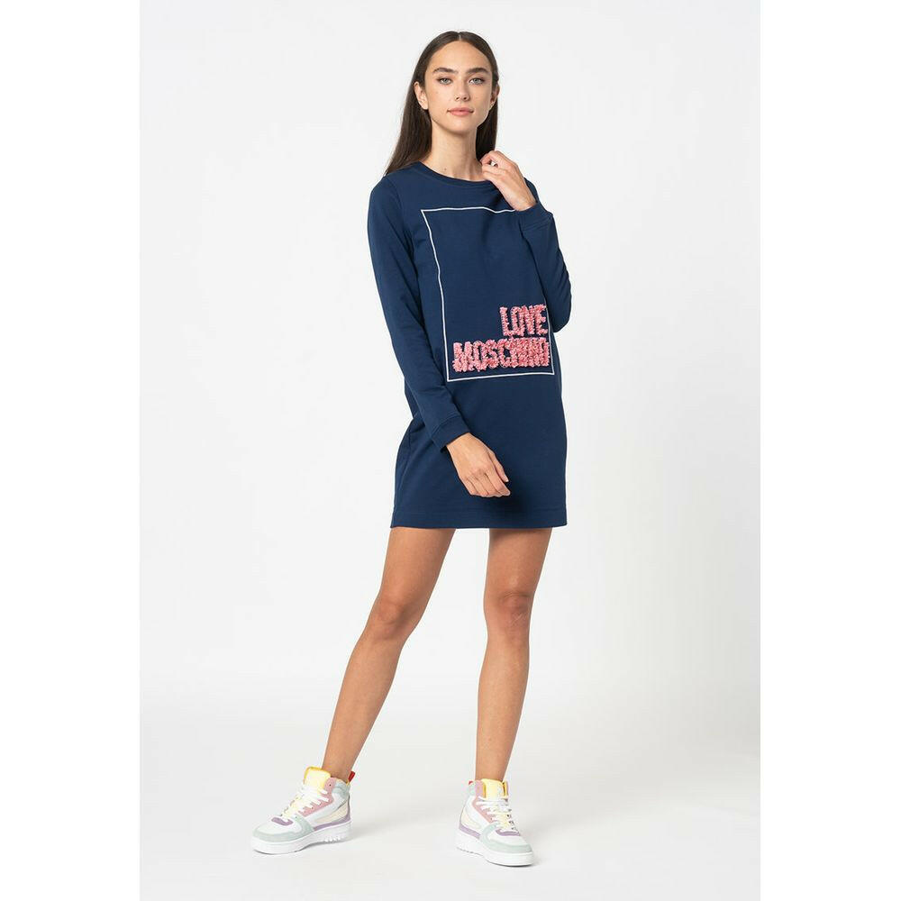 Love Moschino Blue Cotton Women Dress -   -  Love Moschino.