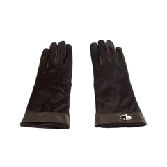 Cavalli Class Brown Cowhide Women Glove -   -  Cavalli Class.