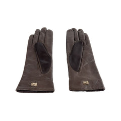 Cavalli Class Brown Cowhide Women Glove -   -  Cavalli Class.