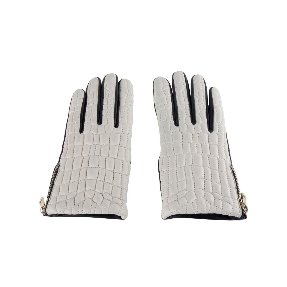 Cavalli Class Gray Lambskin Women Glove -   -  Cavalli Class.